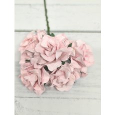 CF-G2-4 Papierowe róże Curly Flowers I am Roses - BABY PINK-jasny róż -pęczek 5 szt