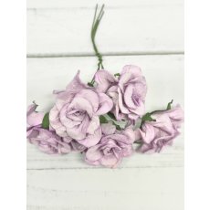 CF-G2-6 Papierowe róże Curly Flowers I am Roses - LILAC-liliowy -pęczek 5 szt