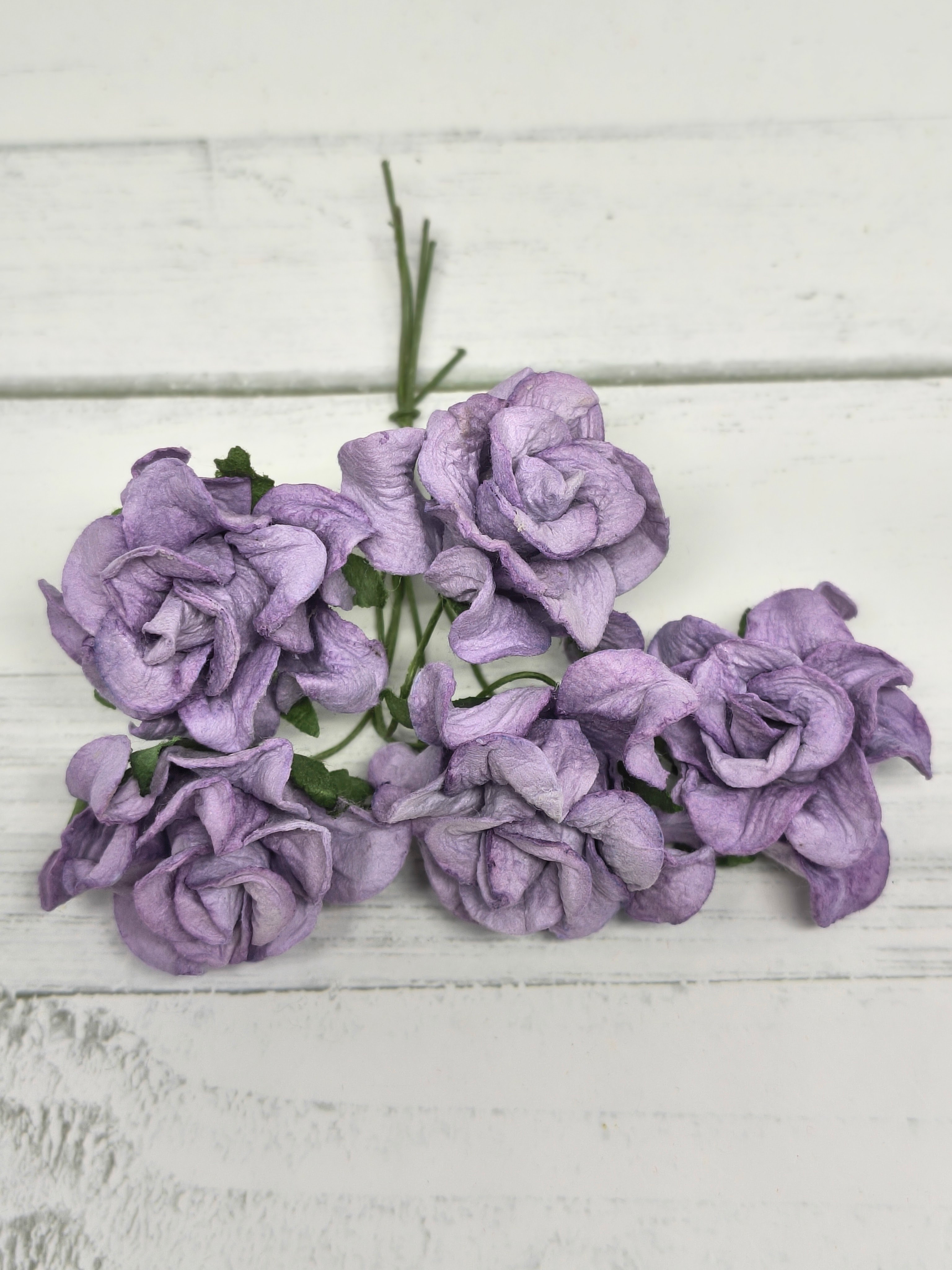 CF-G2-7 Papierowe róże Curly Flowers I am Roses - PURPLE- fiolet -pęczek 5 szt