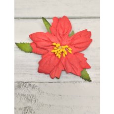 CF1-12 Papierowa poinsecja – gwiazda betlejemska- czerwona- duża- I am Roses 1 szt 