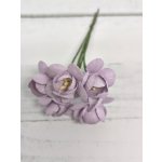 CHB-S3-5 Papierowe kwiaty wiśni Cherry Blossoms I am Roses –MAUVE PURPLE- pastelowy fiolet--pęczek 5 szt