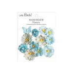 CR110161 Papierowe kwiatki - Little Birdie Handmade Printed Paper Flowers Jasper Blue Symphony -12szt