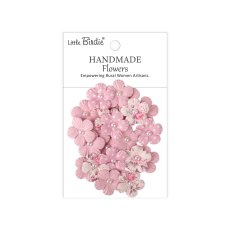 CR110506 Papierowe kwiatki - Little Birdie Handmade Printed Paper Flowers Polly Pink Symphony 25szt