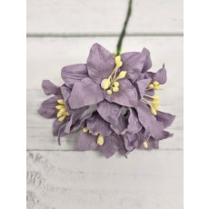 LY1-183 Lilie papierowe I'm Roses - MAUVE PURPLE- pastelowy fiolet- 5 szt