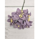 LY1-183 Lilie papierowe I'm Roses - MAUVE PURPLE- pastelowy fiolet- 5 szt