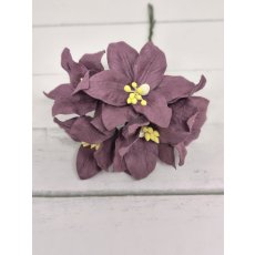 LY1-185 Lilie papierowe I'm Roses -  PURPLE- śliwkowy- 5 szt