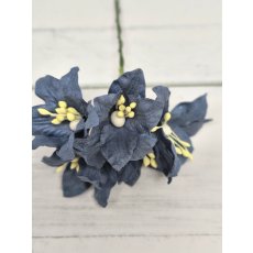 LY1-421 Lilie papierowe I'm Roses - SOLID DENIM BLUE - dżinsowy niebieski- 5 szt