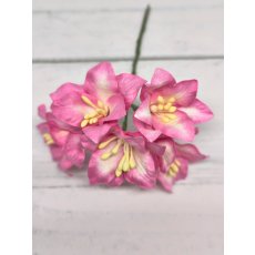 LY1-516 Lilie papierowe I'm Roses -HOT PINK -intensywny róż- 5 szt