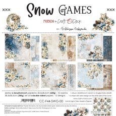CC-F44-SWG-00 *PRZEDSPRZEDAŻ -SNOW GAMES - zestaw papierów 30,5x30,5cm -wysyłka po 14.09.2026r.