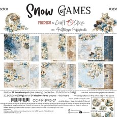 CC-F44-SWG-07 *PRZEDSPRZEDAŻ -SNOW GAMES - zestaw papierów 20,3x20,3cm -wysyłka po 14.09.2026r.