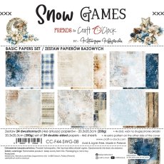 CC-F44-SWG-08 *PRZEDSPRZEDAŻ -SNOW GAMES - zestaw papierów 20,3x20,3cm - BASIC -wysyłka po 14.09.2026r.