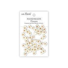 CR103039 Papierowe kwiatki - Little Birdie Handmade Printed Paper Flowers Esme Ivory Pearl 50szt