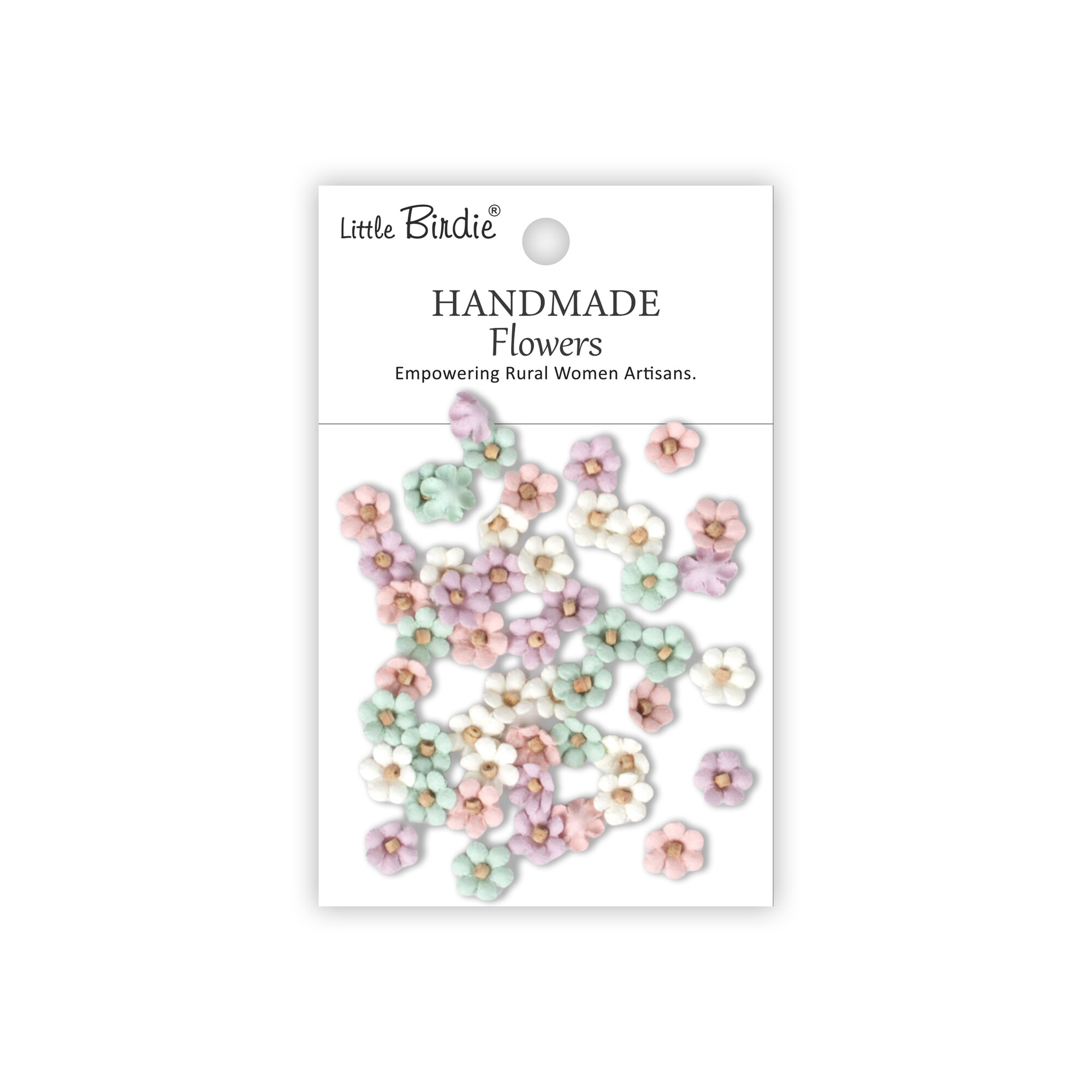 CR103042 Papierowe kwiatki - Little Birdie Handmade Printed Paper Flowers Esme Fairy Garden 50szt