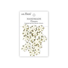 CR103059 Papierowe kwiatki - Little Birdie Handmade Printed Paper Flowers Elira Ivory Pearl   24szt