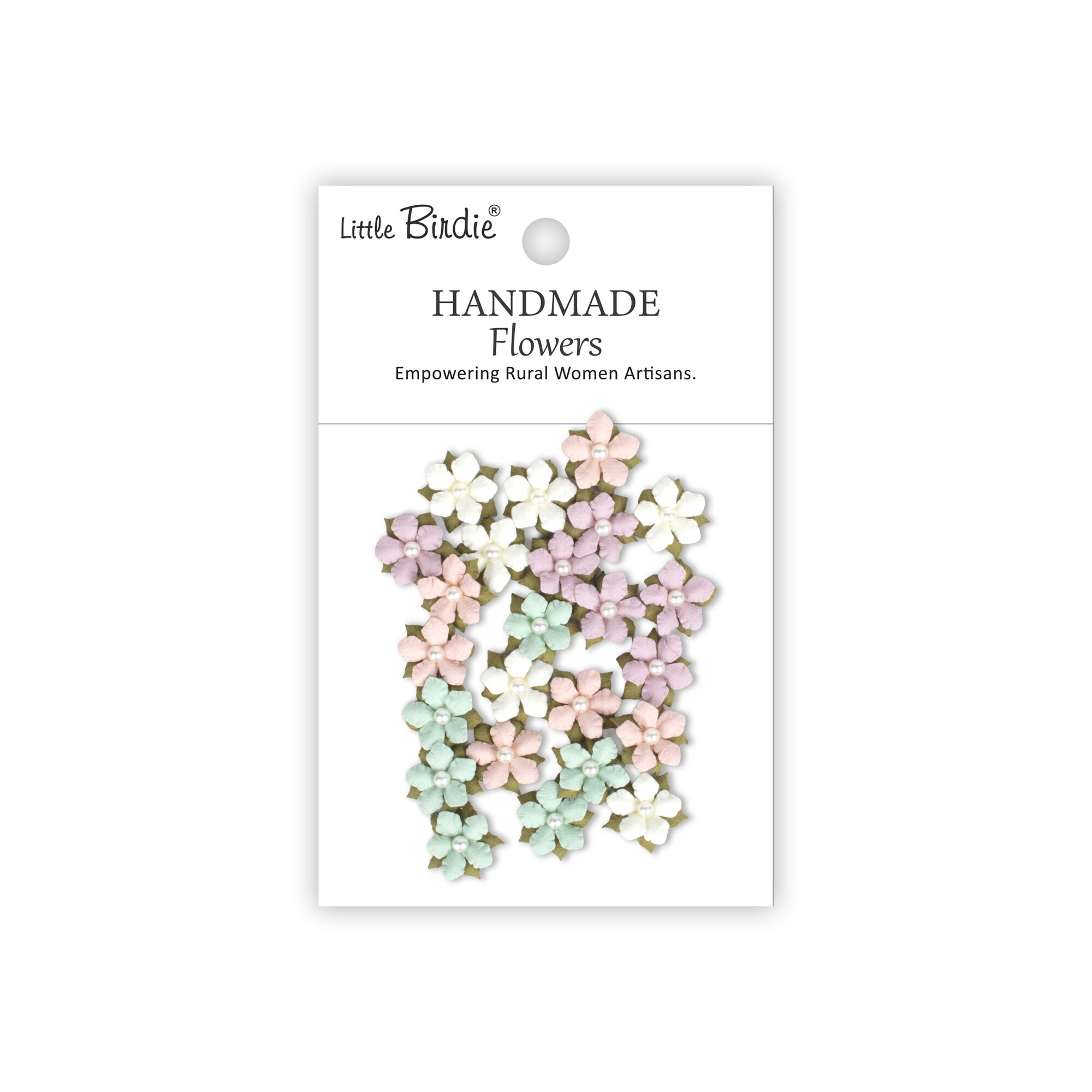 CR103062 Papierowe kwiatki - Little Birdie Handmade Printed Paper Flowers Elira Fairy Garden 24szt