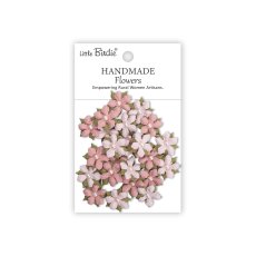 CR103063 Papierowe kwiatki - Little Birdie Handmade Printed Paper Flowers Elira Pink Passion 24szt