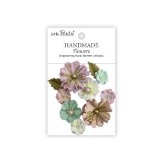 CR103259 Papierowe kwiatki - Little Birdie Handmade Printed Paper Flowers Liora Fairy Garden  10szt