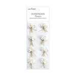 CR103266 Papierowe kwiatki - Little Birdie Handmade Printed Paper Flowers Bouqet  Ivory Pearl  8szt