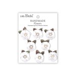 CR109910 Papierowe kwiatki - Little Birdie Handmade Printed Paper Flowers Butter Cup Frosty White 8szt