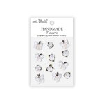 CR109938 Papierowe kwiatki - Little Birdie Handmade Printed Paper Flowers Roses & Butterflies Frosty White 12szt