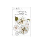 CR109963 Papierowe kwiatki - Little Birdie Handmade Printed Paper Flowers Liora Frosty White 10szt