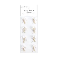 CR109968 Papierowe kwiatki - Little Birdie Handmade Printed Paper Flowers Bouqet Frosty White 8szt