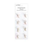 CR109968 Papierowe kwiatki - Little Birdie Handmade Printed Paper Flowers Bouqet Frosty White 8szt