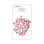 CR109982 Papierowe kwiatki - Little Birdie Handmade Printed Paper Flowers Micro Jewlled Florettes Pink Passion 60szt