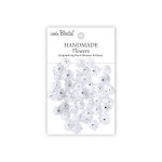 CR109988 Papierowe kwiatki - Little Birdie Handmade Printed Paper Flowers Micro Jewlled Florettes Frosty White 60szt
