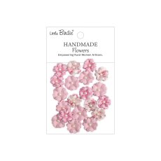 CR110147 Papierowe kwiatki - Little Birdie Handmade Printed Paper Flowers Lucile Pink Symphony  20szt