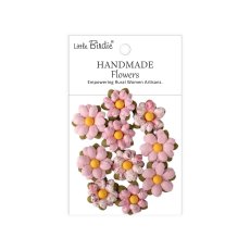 CR110149 Papierowe kwiatki - Little Birdie Handmade Printed Paper Flowers Cordelia Pink Symphony -9szt