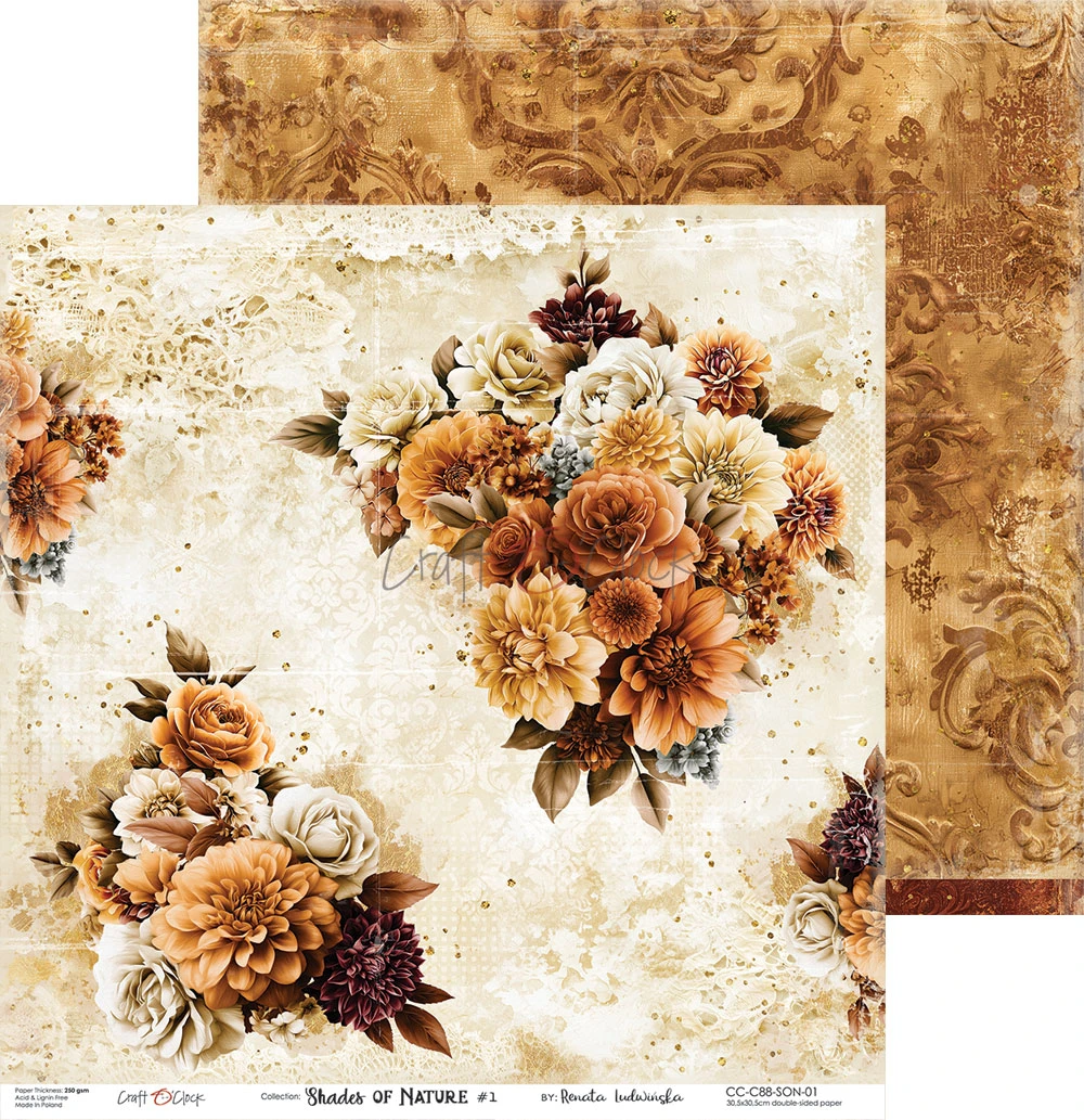 CC-C88-SON-00 *PRZEDSPRZEDAŻ -SHADES OF NATURE - zestaw papierów 30,5x30,5cm -wysyłka po 14.09.2026r.