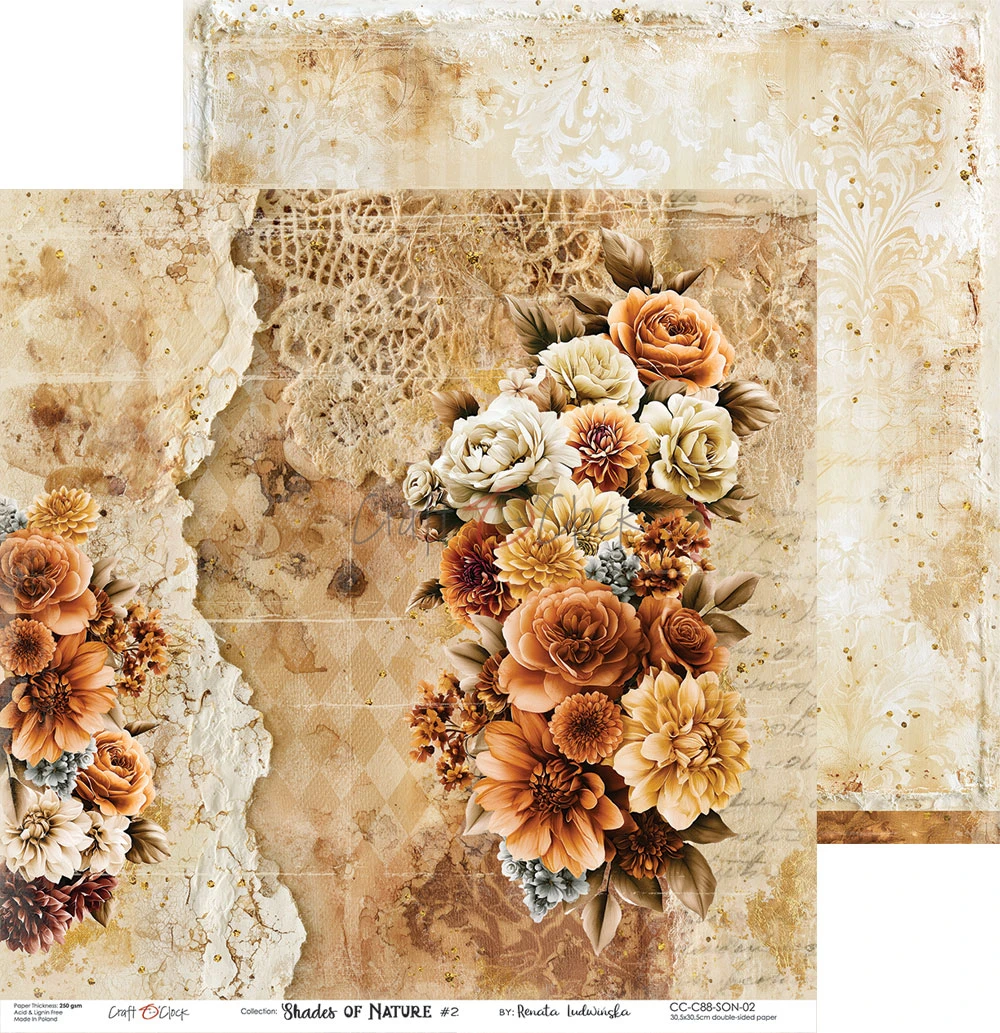CC-C88-SON-00 *PRZEDSPRZEDAŻ -SHADES OF NATURE - zestaw papierów 30,5x30,5cm -wysyłka po 14.09.2026r.