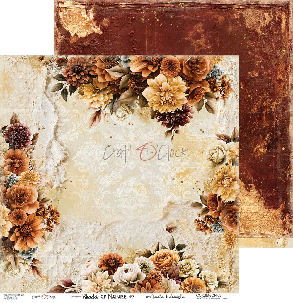 CC-C88-SON-00 *PRZEDSPRZEDAŻ -SHADES OF NATURE - zestaw papierów 30,5x30,5cm -wysyłka po 14.09.2026r.