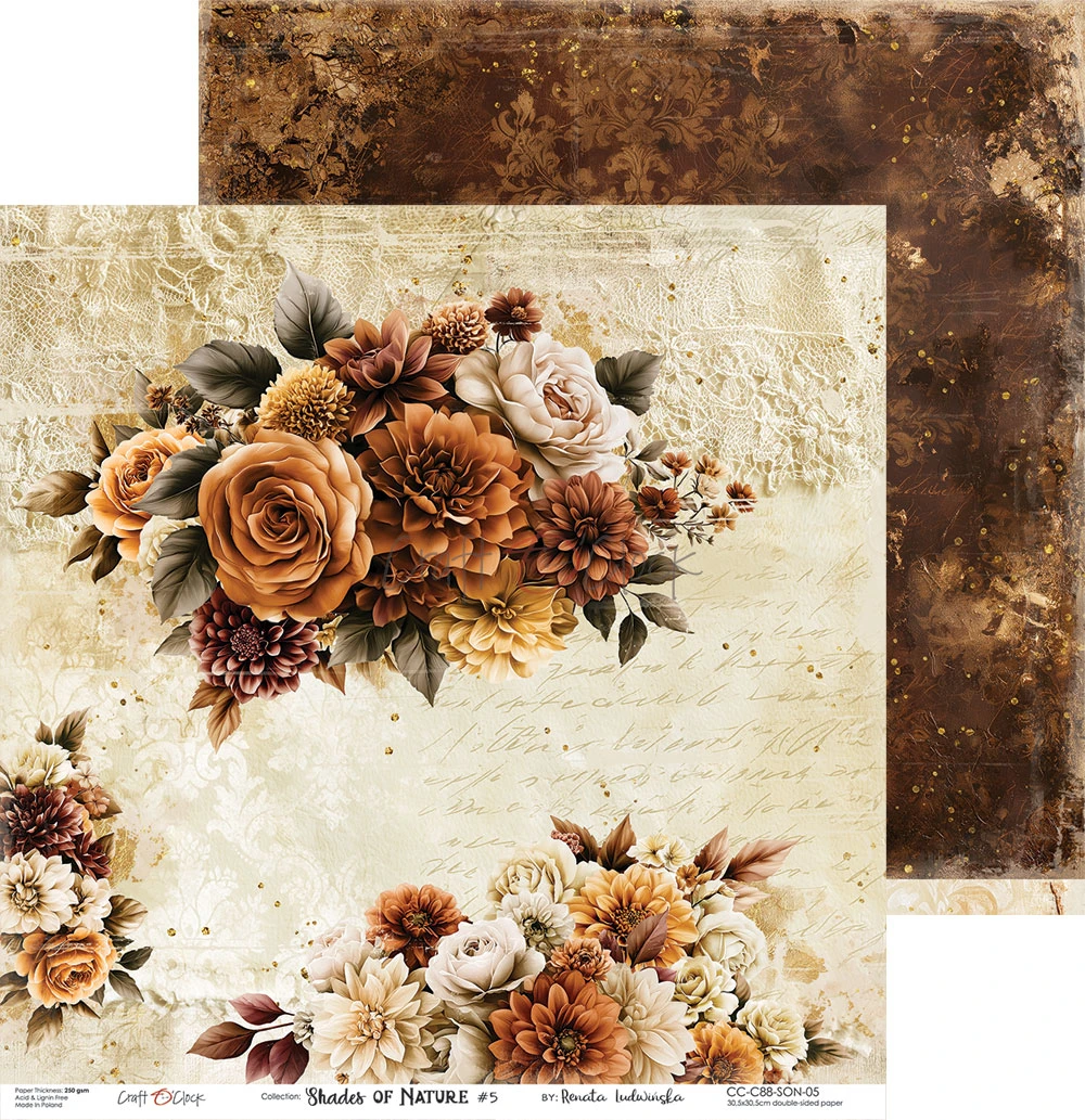 CC-C88-SON-00 *PRZEDSPRZEDAŻ -SHADES OF NATURE - zestaw papierów 30,5x30,5cm -wysyłka po 14.09.2026r.