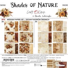 CC-C88-SON-09 *PRZEDSPRZEDAŻ -SHADES OF NATURE- zestaw papierów 20,3x20,3cm - MIX -wysyłka po 14.09.2026r.