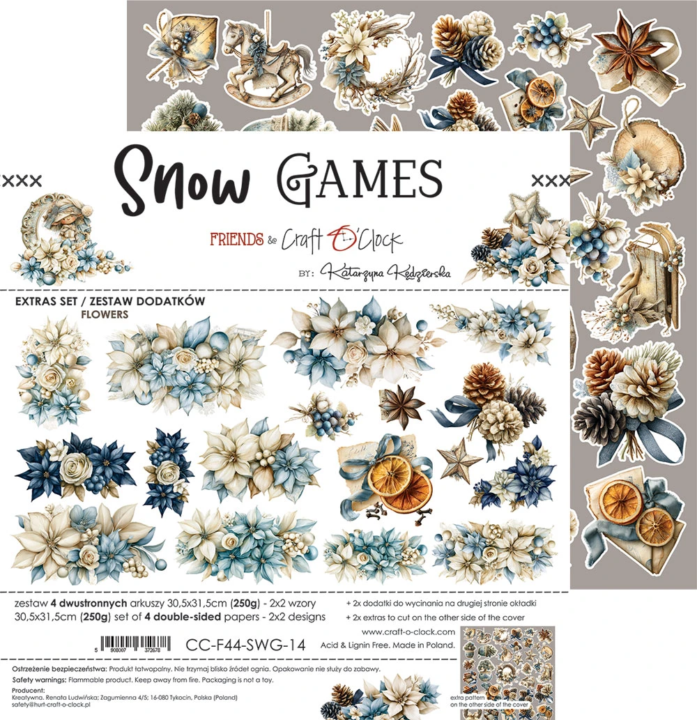 CC-F44-SWG-14 *PRZEDSPRZEDAŻ -SNOW GAMES - zestaw DODATKÓW - FLOWERS- wysyłka po 14.09.2026r.
