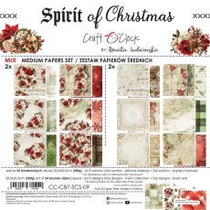 CC-C87-SCS-09 *PRZEDSPRZEDAŻ -SPIRIT OF CHRISTMAS- zestaw papierów 20,3x20,3cm - MIX -wysyłka po 14.09.2026r.