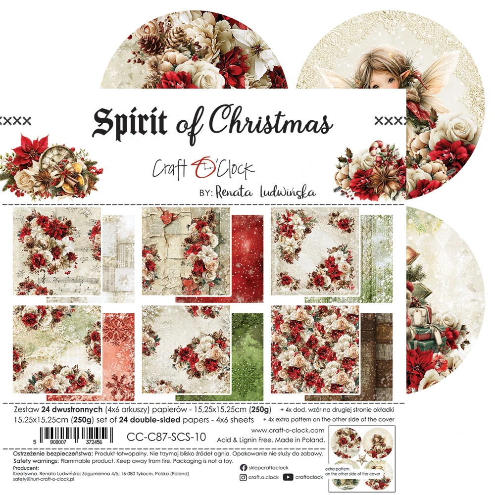 CC-C87-SCS-10 *PRZEDSPRZEDAŻ -SPIRIT OF CHRISTMAS - zestaw papierów 15,25x15,25cm -wysyłka po 14.09.2026r.
