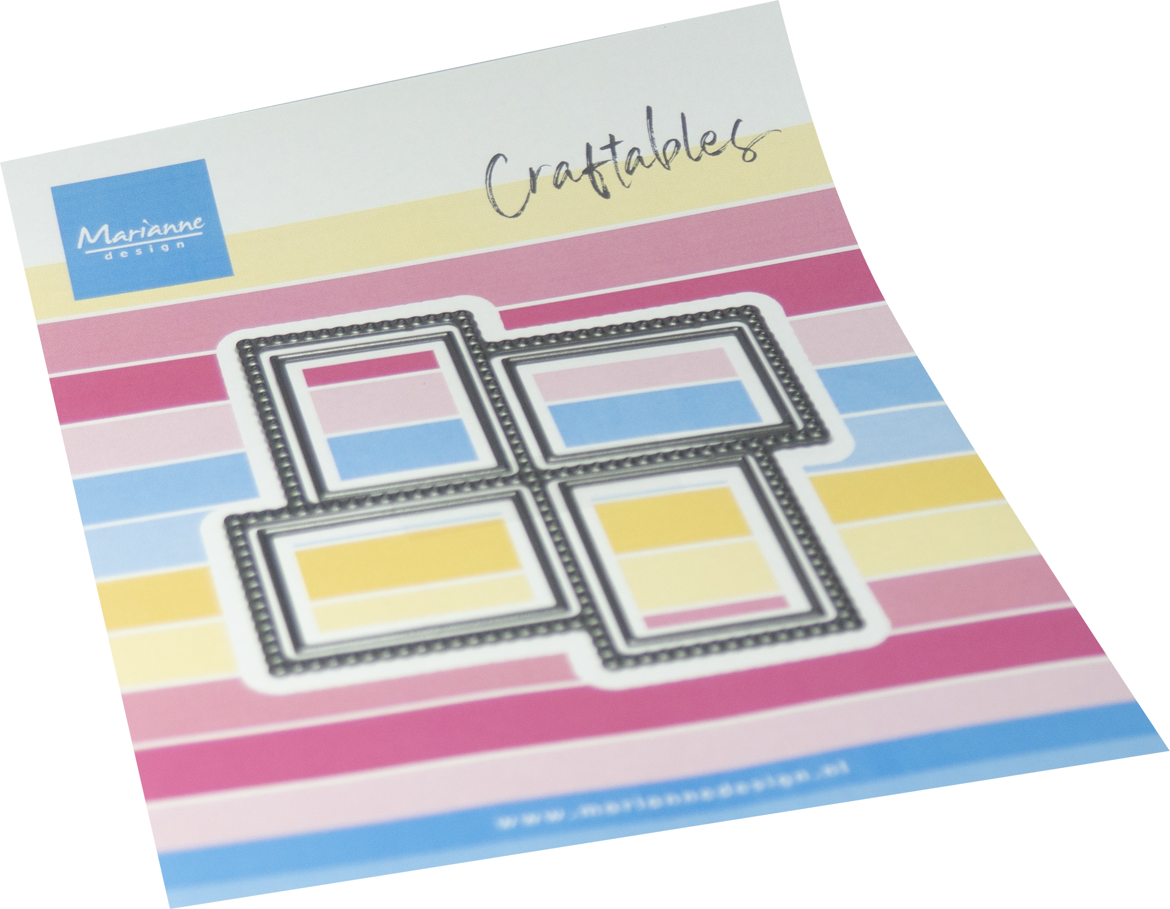 CR1738 Wykrojnik Marianne Design-Craftable -Stamp layout - square -kwadratowy układ znaczków