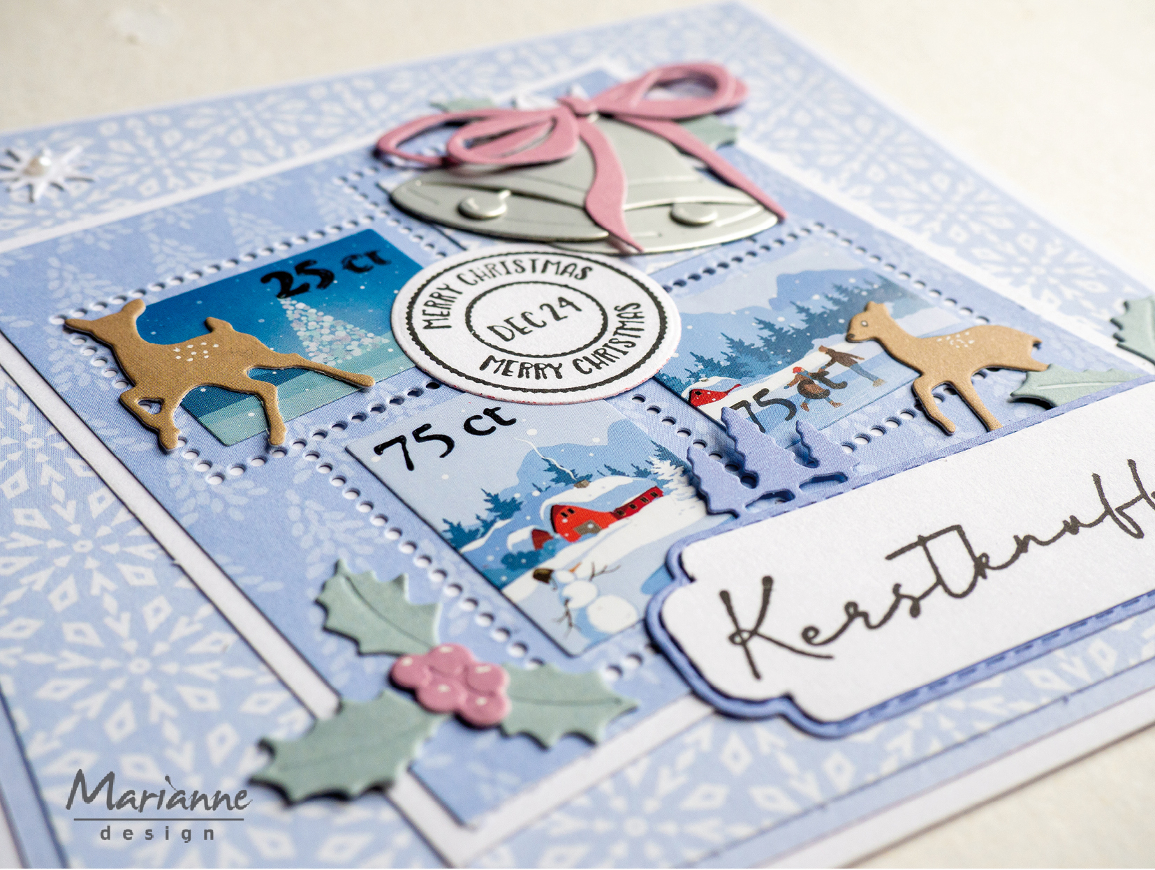 CR1738 Wykrojnik Marianne Design-Craftable -Stamp layout - square -kwadratowy układ znaczków