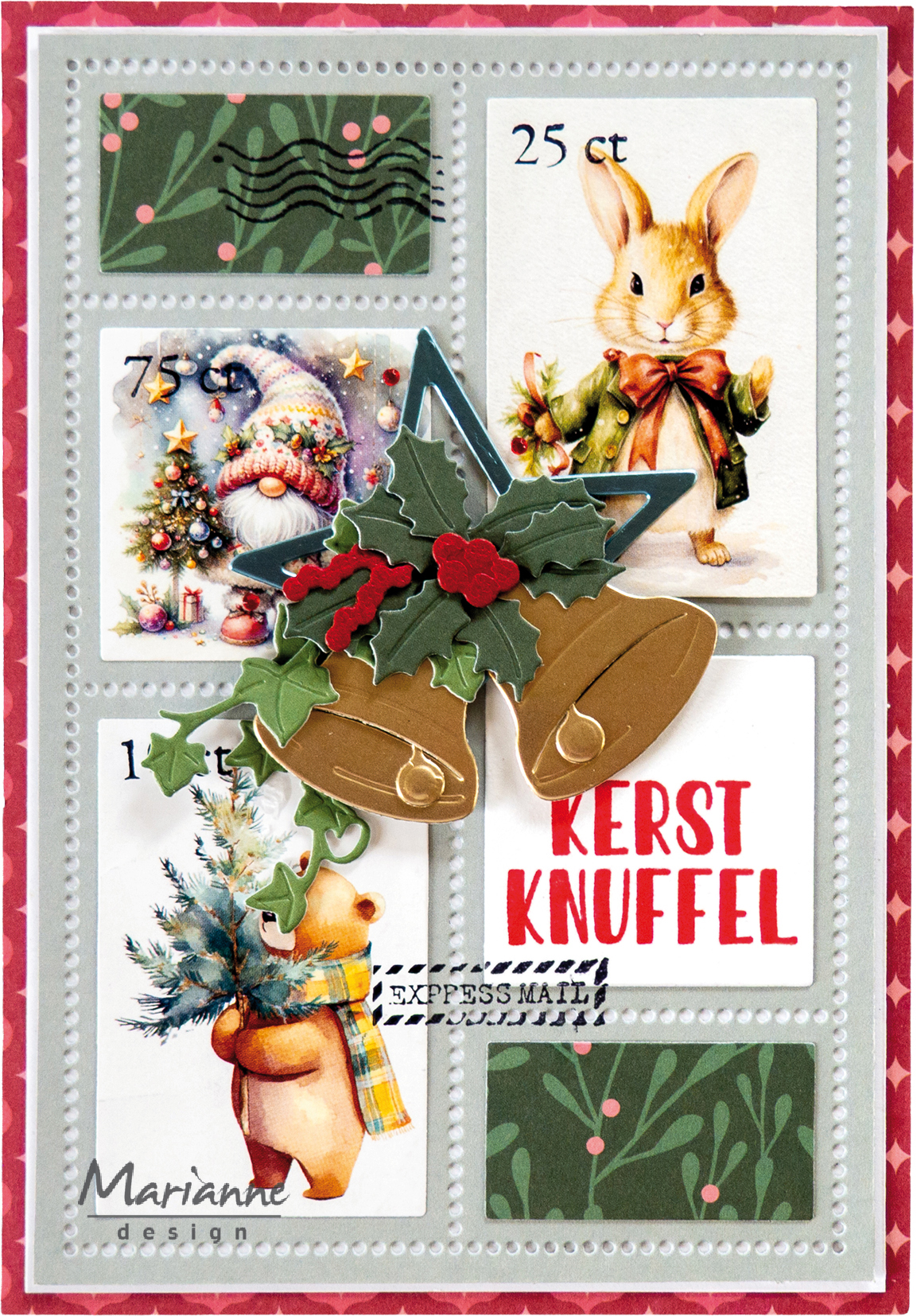 CR1739 Wykrojnik Marianne Design-Craftable -Stamp layout - A6 -znaczki pocztowe