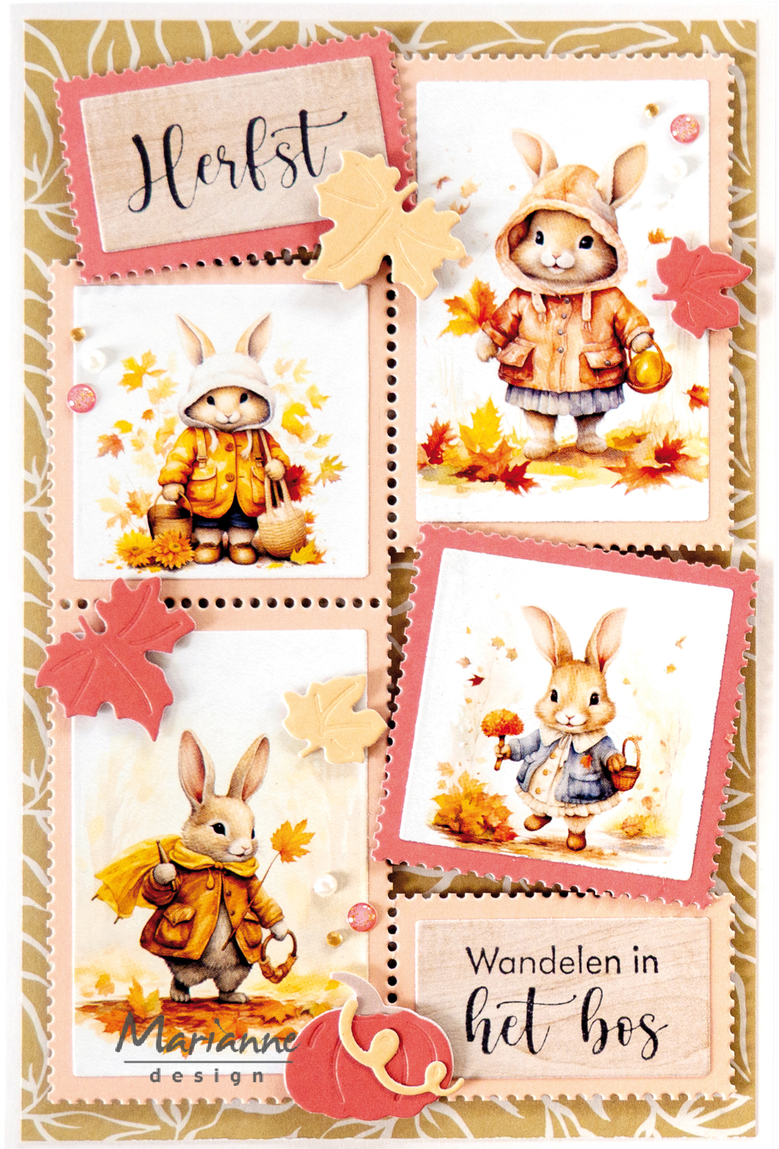 CR1739 Wykrojnik Marianne Design-Craftable -Stamp layout - A6 -znaczki pocztowe