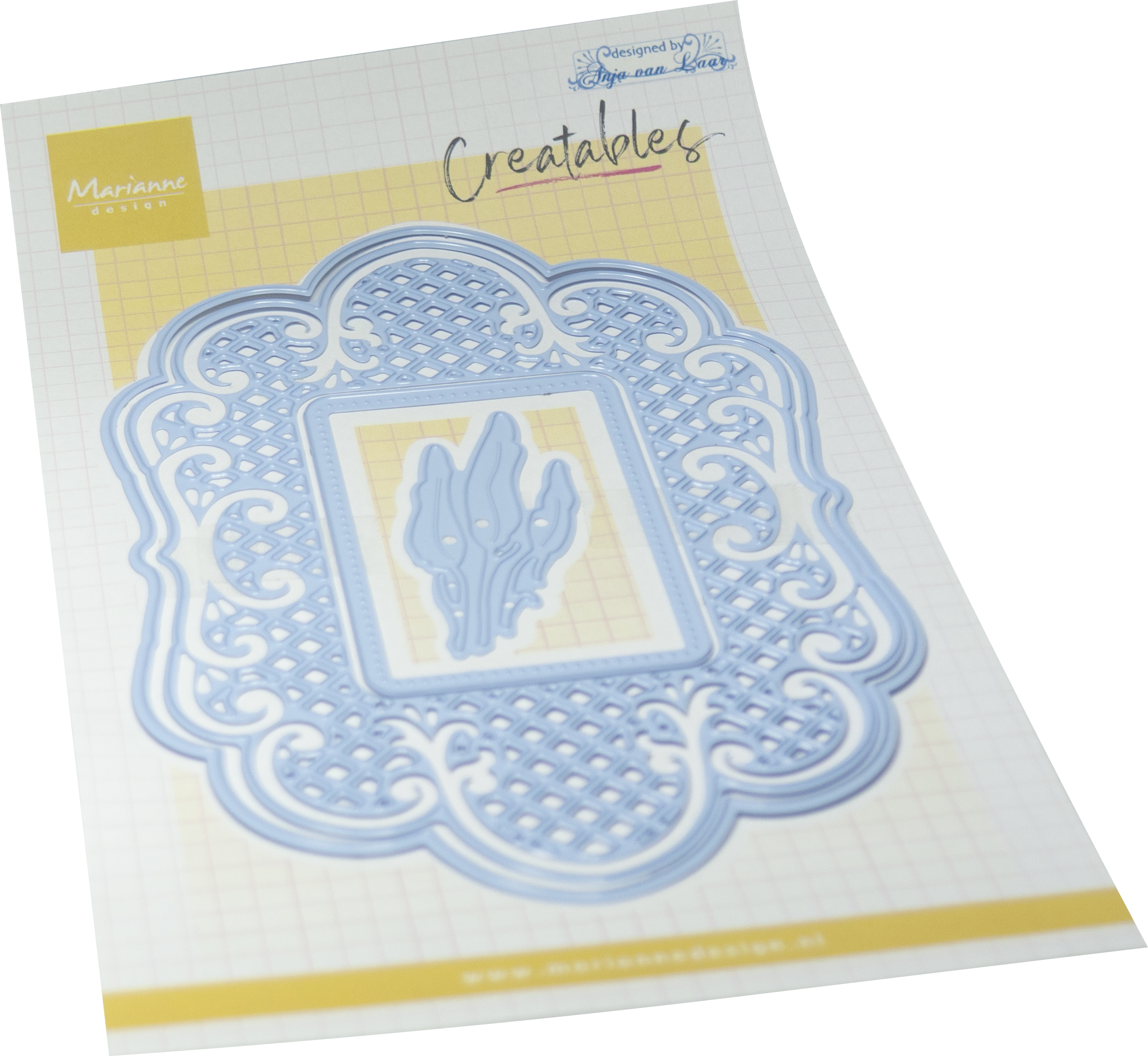 LR0974 Wykrojnik Marianne Design - Anja's decorative rectangle-ozdobny prostokąt