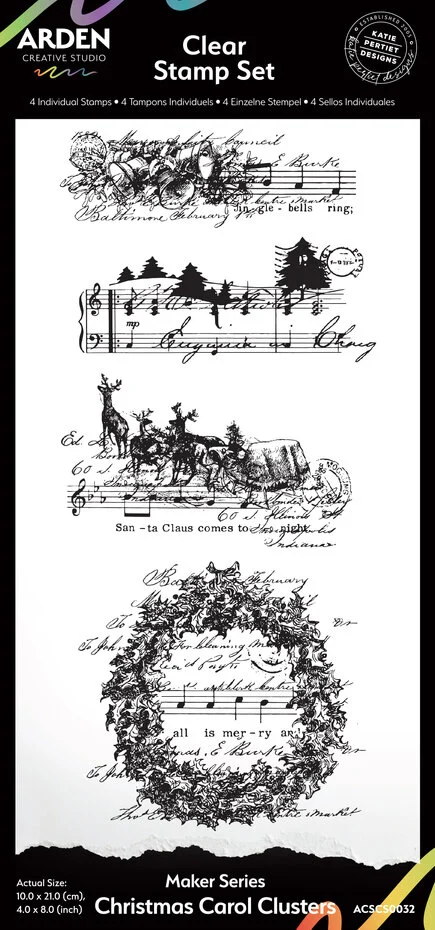 ACSCS0032 Stemple akrylowe Christmas Carol Clusters by Katie Pertiet
