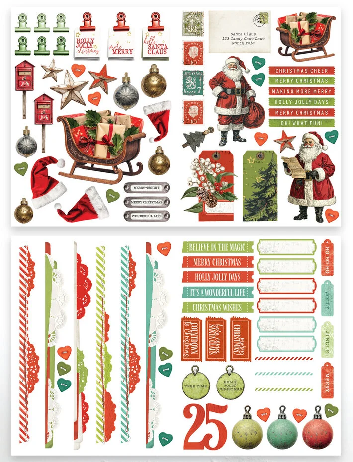 ACSLC0009 Laserowe elementy Christmas Cheer Essentials Laser Cuts (96pcs)