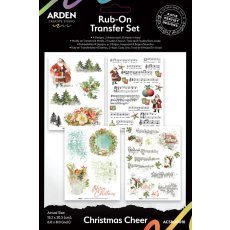 ACSRO0011 Naklejki Rub-on Christmas Cheer -zestaw transferowych naklejek- 8 arkuszy