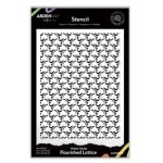 ACSST0012 Maska Arden Creative Studio - Maker Series 6x8 Inch Stencil Flourished Lattice by Katie Pertiet 