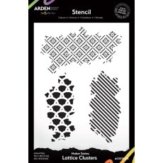 ACSST0014 Maska Arden Creative Studio - Maker Series 6x8 Inch Stencil Lattice Clusters by Katie Pertiet  