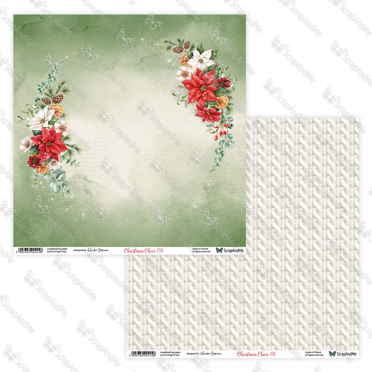 CC-12 Zestaw Papierów 30x30cm ScrapAndMe - Christmas Cheer